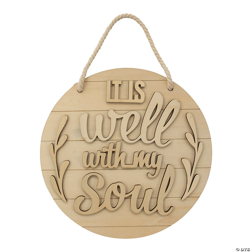 DIY Unfinished Wood Well with My Soul Door Sign Image