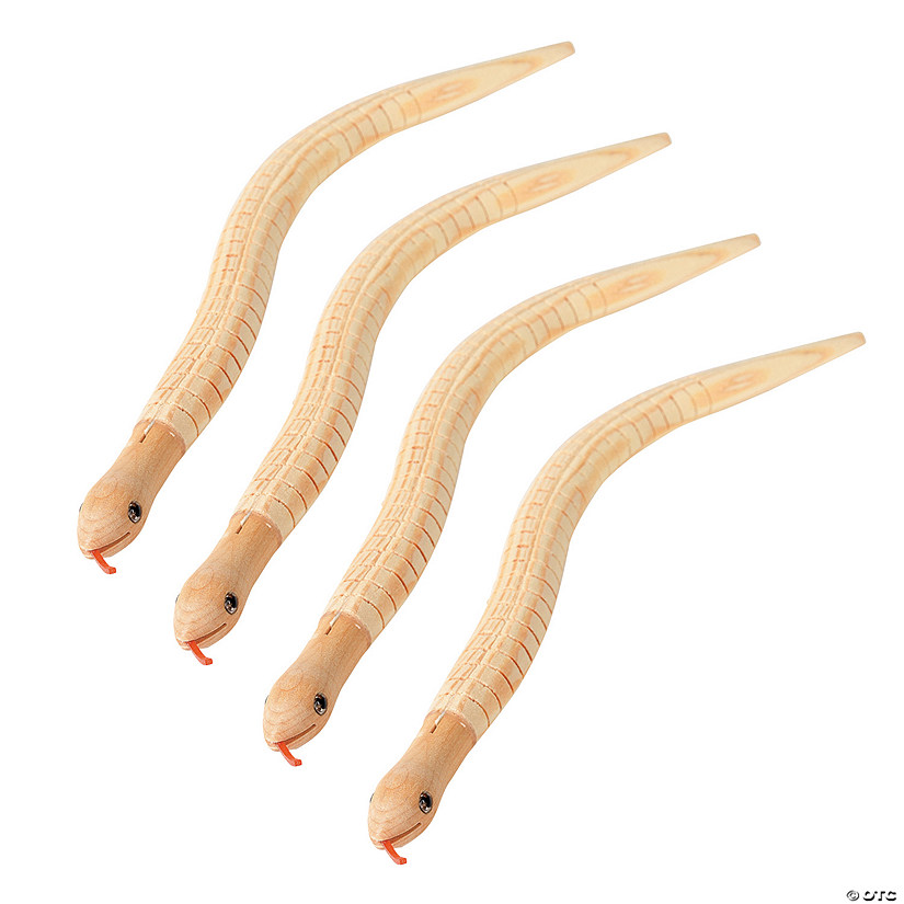 DIY Unfinished Wood Wiggly Snakes - 4 Pc. Image
