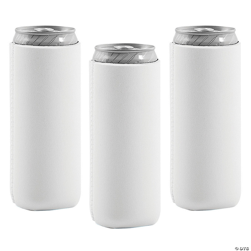 DIY White Slim Can Coolers - 12 Pc. Image