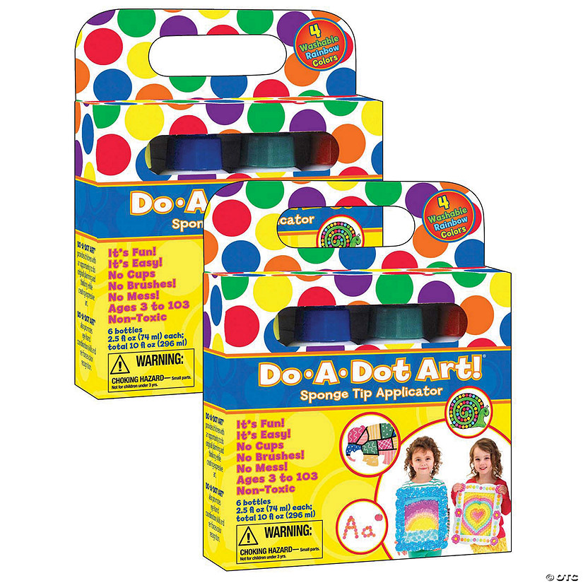 Do-A-Dot Art Washable Rainbow Dot Markers, 4 Per Pack, 2 Packs Image