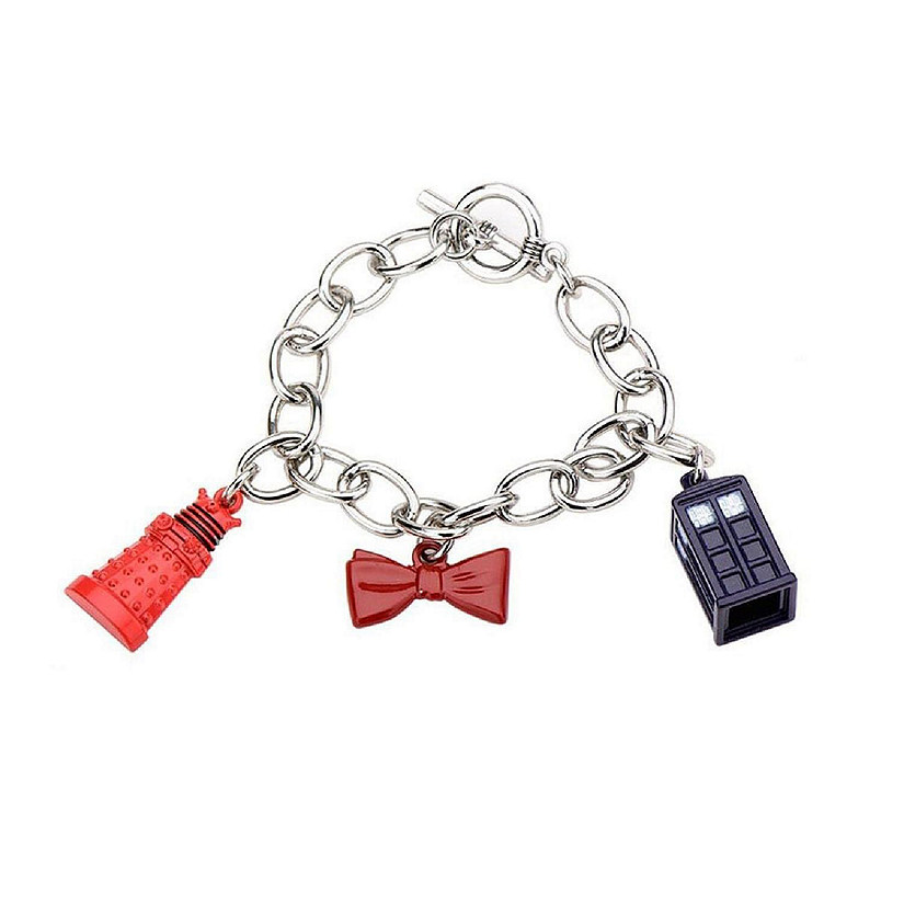 Doctor Who Charm Bow Tie, Tardis & Dalek Bracelet Image