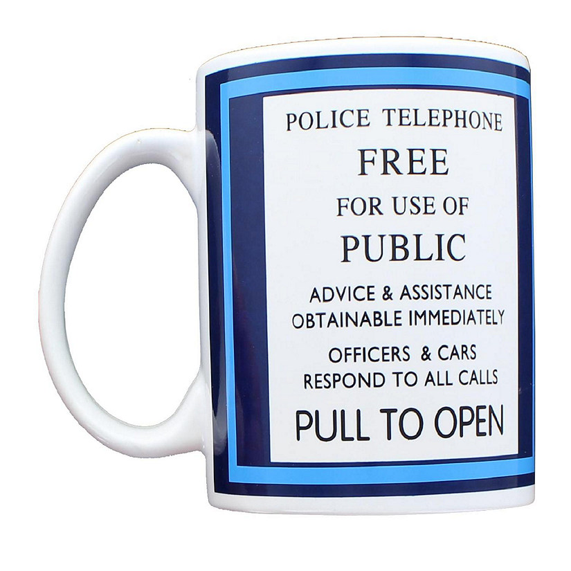 Doctor Who Tardis Police Telephone Ceramic Coffee Mug Image