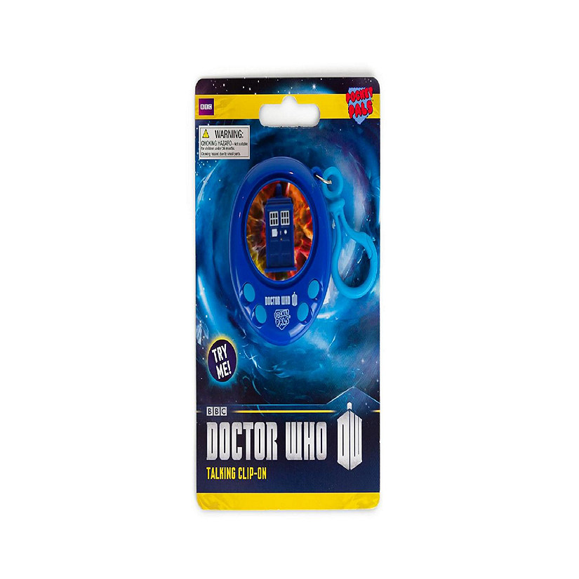 Doctor Who TARDIS Talking Clip On Keychain - Pocket Pal & Backpack Keyring Image
