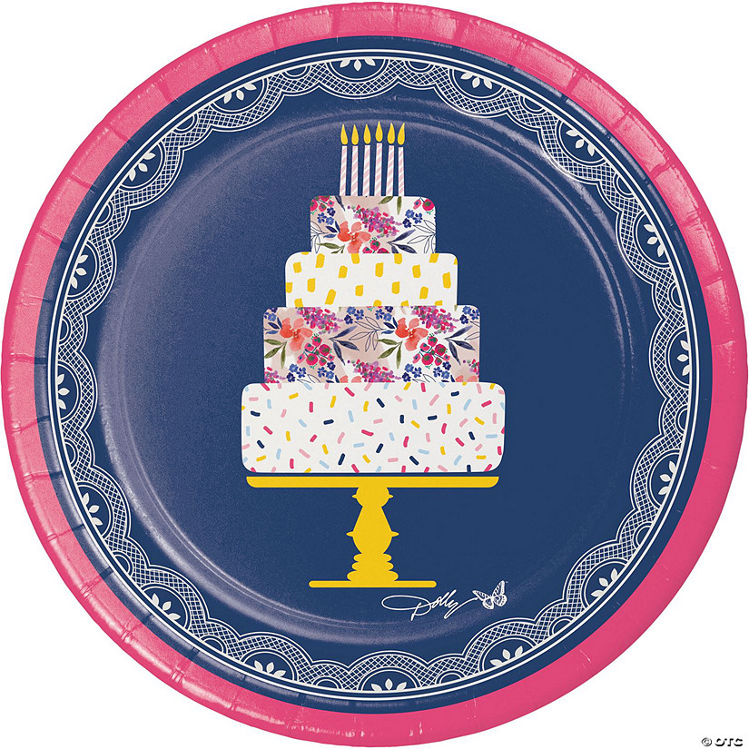Dolly Parton Celebrate Floral Dessert Plates, 24 ct Image