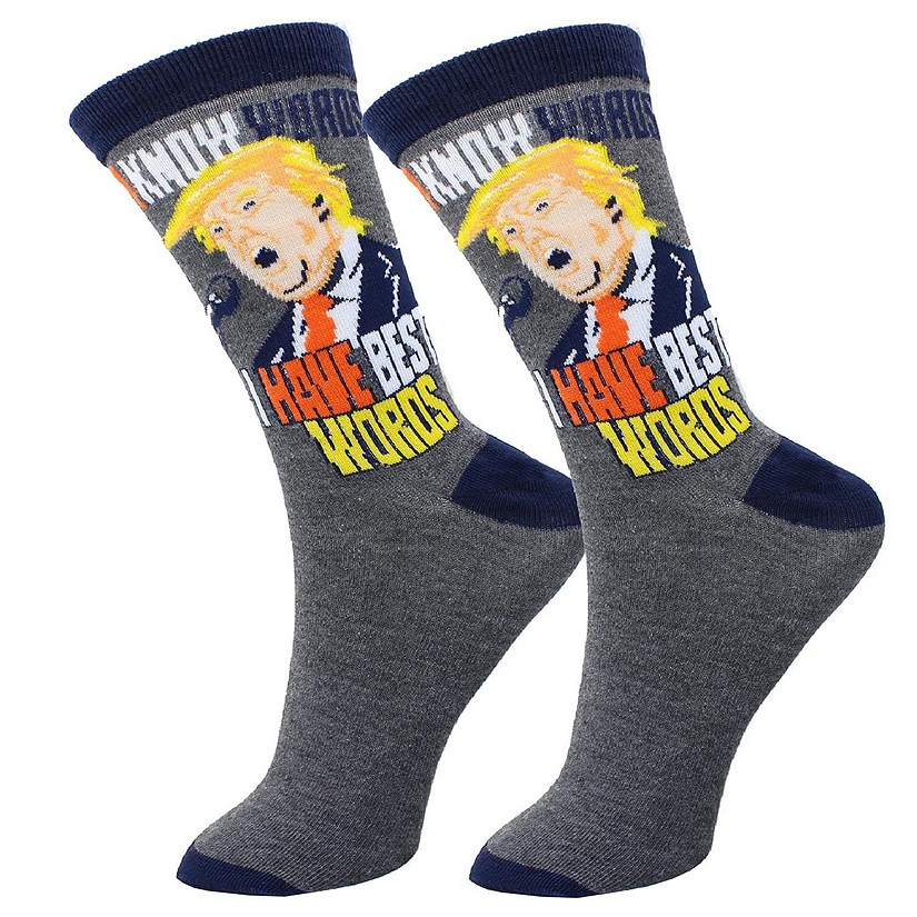Donald Trump Socks  I Have Best Words And I Know Words Crew Sock Exclusive Image