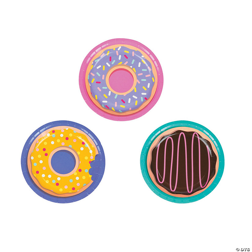 Donut Party Paper Dessert Plates - 8 Ct. Image