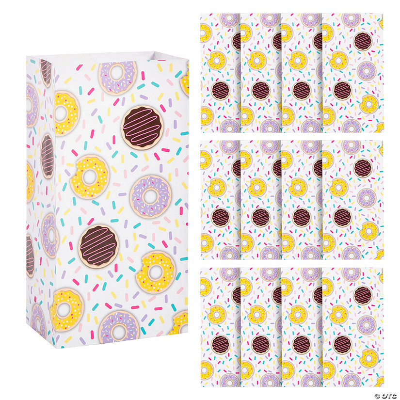 Donut Party Sprinkles Treat Bags -12 Pc. Image