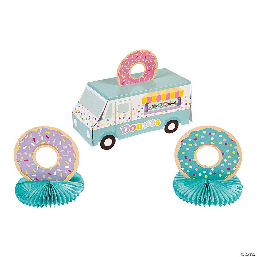 Donut Sprinkles Truck Centerpiece Set - 3 Pc. Image