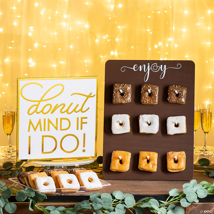 Donut Wall & Donut Mind If I Do Sign with Easel Kit - 2 Pc. Image