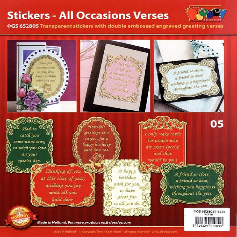 Doodey All Occasions Verses  GoldSilver  Transparent Gold Image