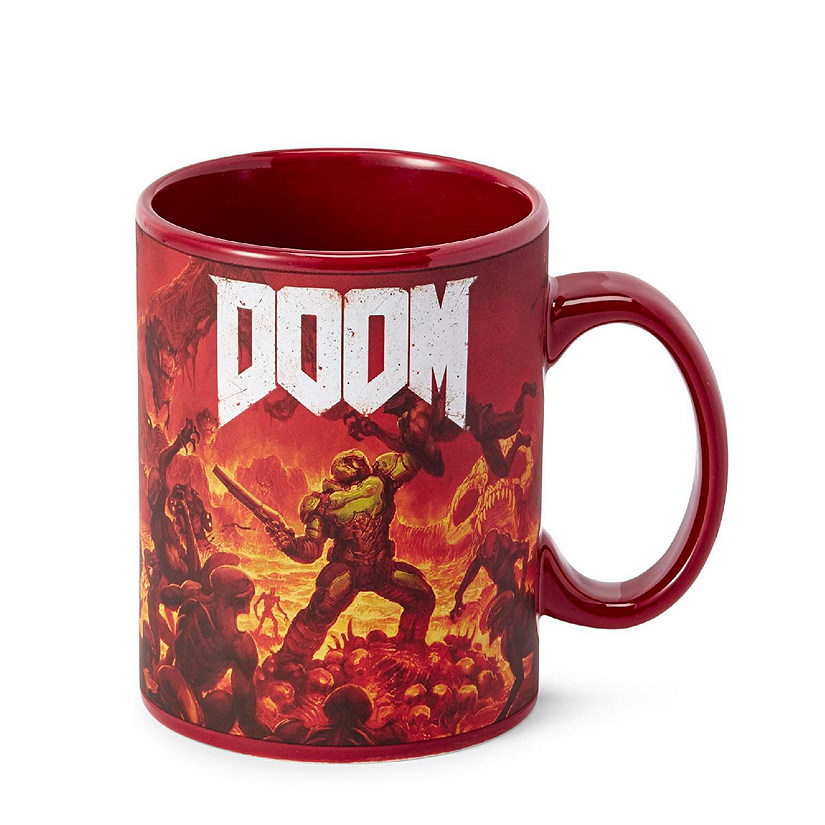 DOOM Doomslayer 16oz Ceramic Coffee Mug Image