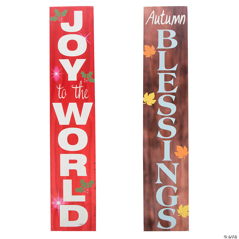 Double-Sided Religious Fall & Winter Sign Image