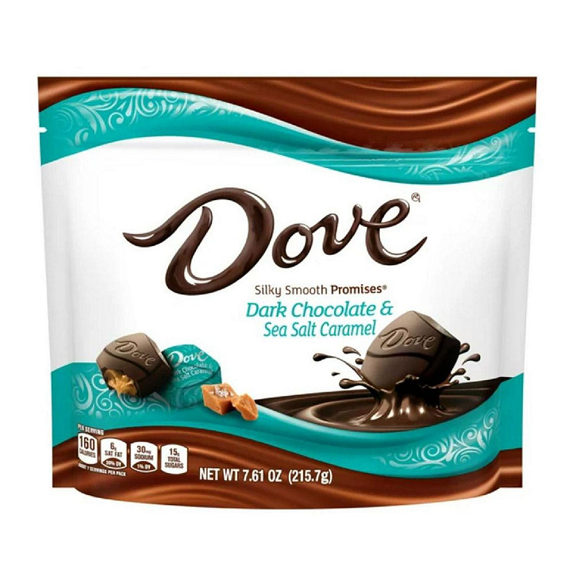 Dove Promises Sea Salt and Caramel Dark Chocolate Candy - 7.61 oz Bag Image