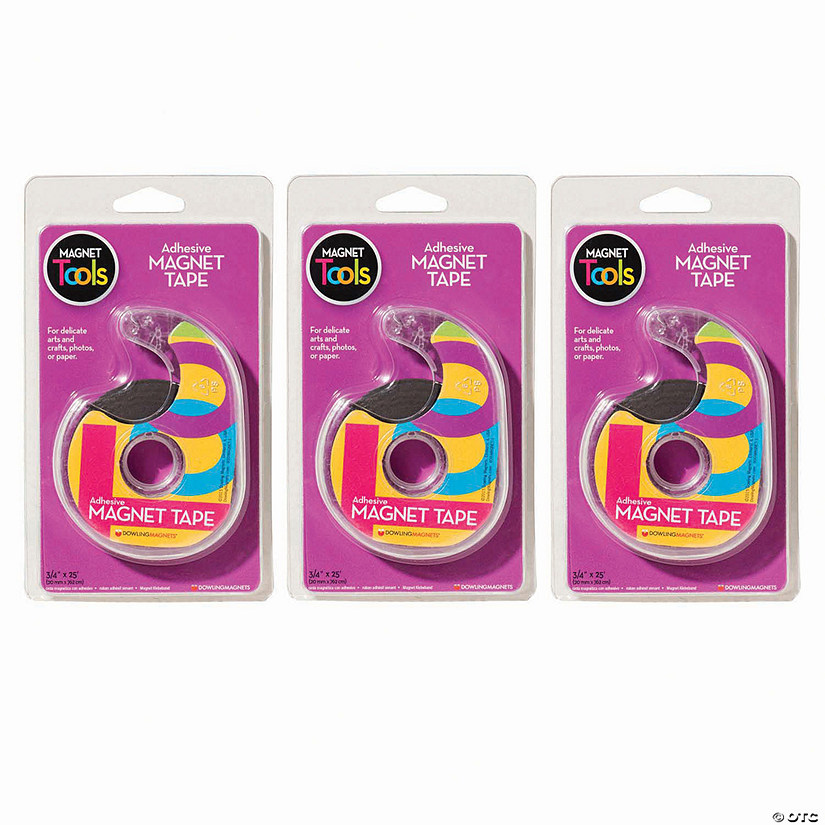 Dowling Magnets Magnet Tape in Dispenser, 3/4" x 25', Pack of 3 Image