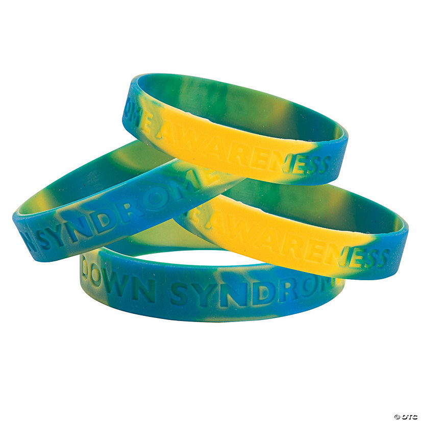 Down Syndrome Awareness Silicone Bracelets - 12 Pc. Image