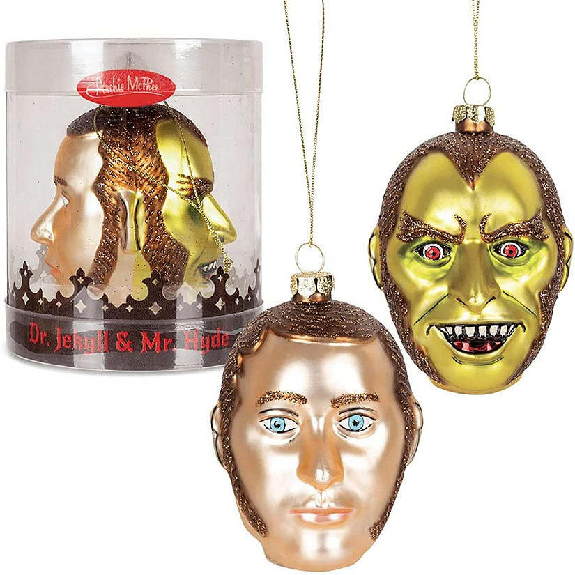Dr. Jekyll & Mr. Hyde Glass Two-Sided Holiday Ornament Image