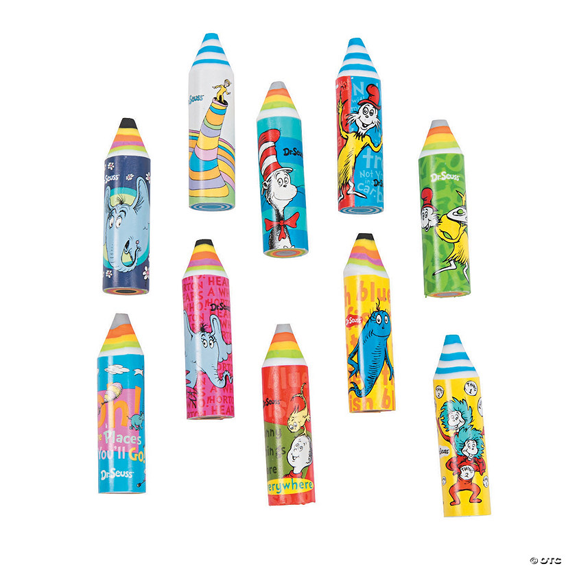 Dr. Seuss&#8482; Crayon Erasers - 24 Pc. Image