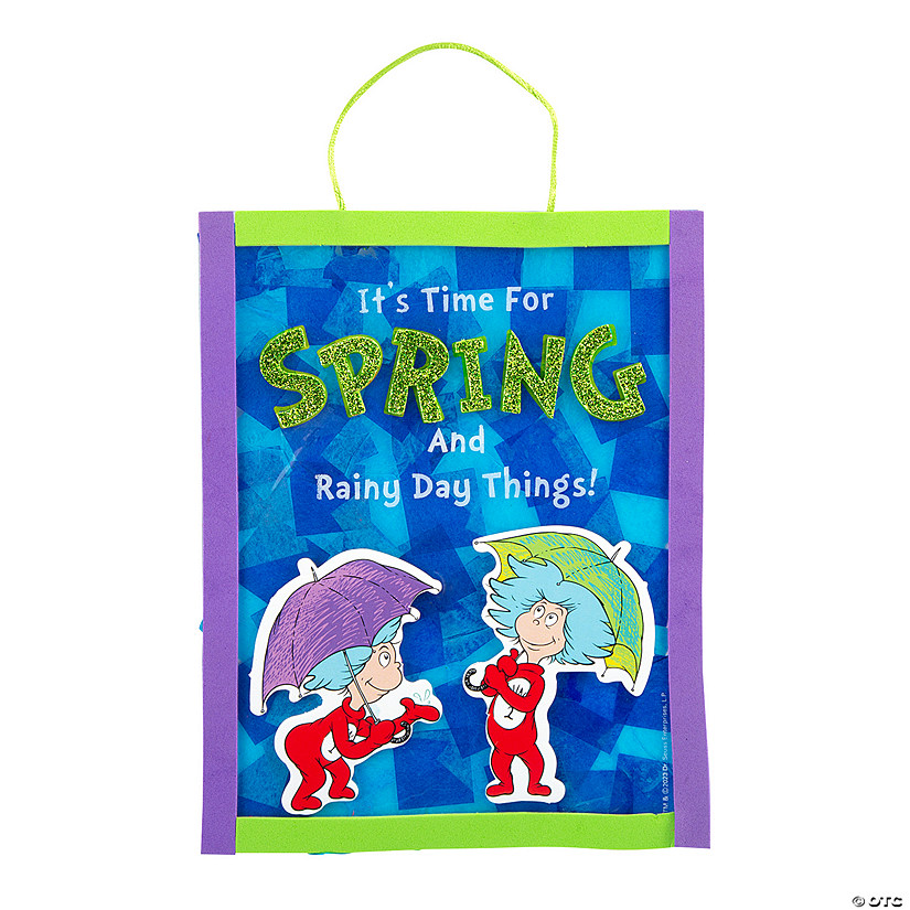 Dr. Seuss&#8482; Spring Shower Things Tissue Paper Sign Craft Kit - Makes 12 Image