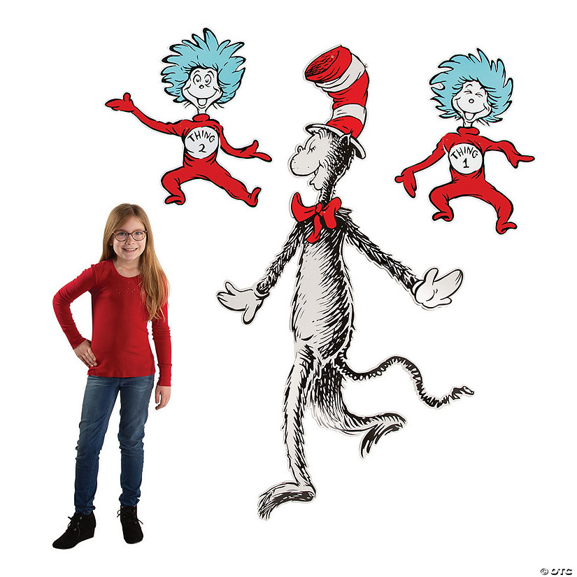 Dr. Seuss&#8482; The Cat in the Hat&#8482; Jointed Cutouts - 3 Pc. Image