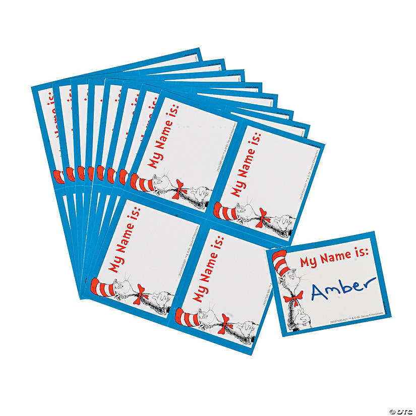 Dr. Seuss&#8482; The Cat In The Hat&#8482; Name Tags - 40 Pc. Image