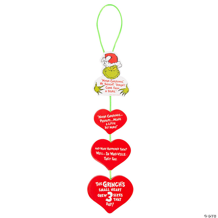 Dr. Seuss&#8482; The Grinch&#8482; Heart Mobile Craft Kit - Makes 12 Image