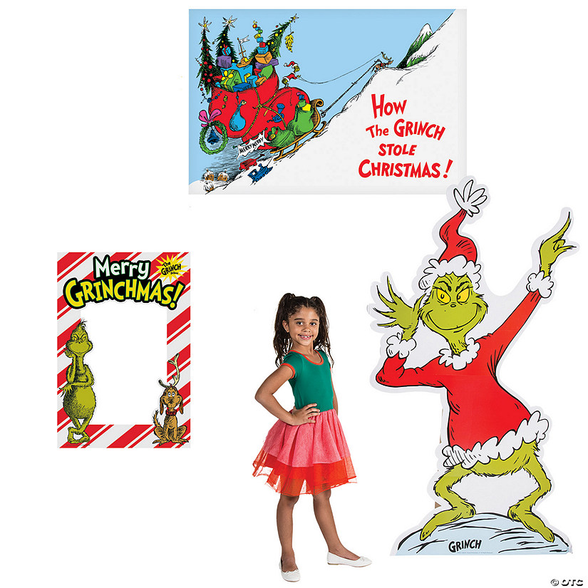 Dr. Seuss&#8482; The Grinch Photo Booth Kit - 3 Pc. Image