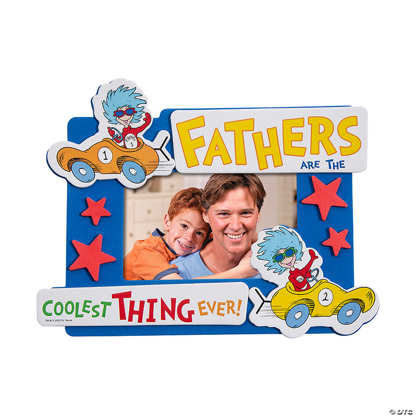 Dr. Seuss&#8482; Thing 1 & Thing 2 Father&#8217;s Day Picture Frame Magnet Craft Kit - Makes 12 Image