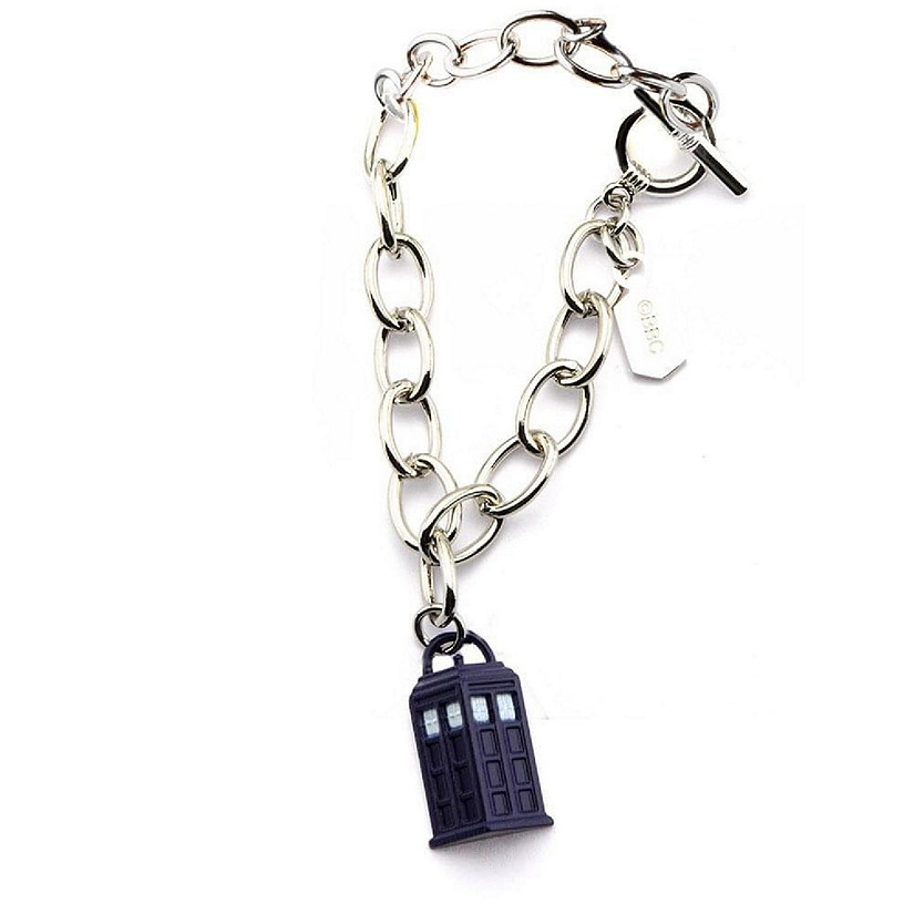 Dr. Who TARDIS Charm Bracelet with Toggle Clasp Image