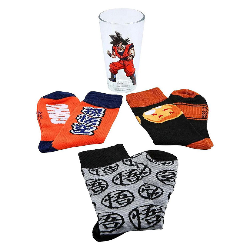 Dragon Ball Z Pint Glass and Sock Bundle Image