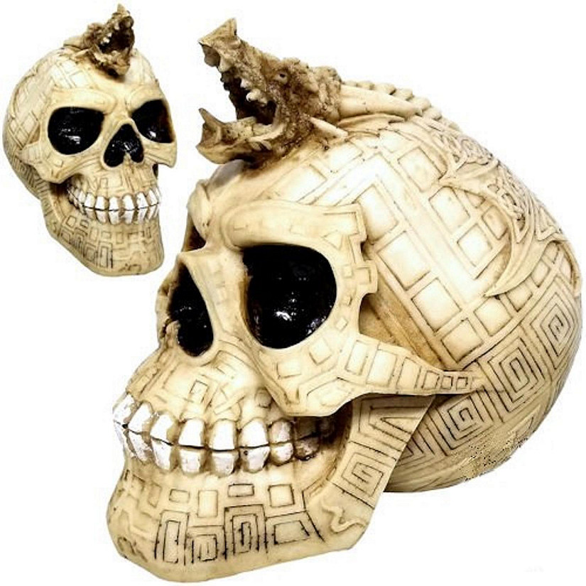 Dragon Skeleton Skull Figurine New Image