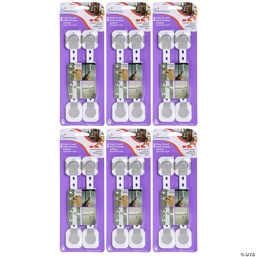 Dreambaby Multipurpose Latches, 2 Per Pack, 6 Packs Image