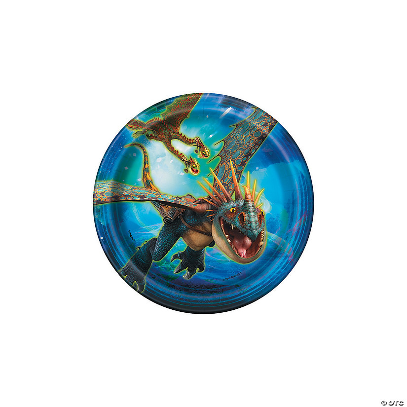 DreamWorks How To Train Your Dragon&#8482; Party Stormfly Paper Dessert Plates - 8 Ct. Image