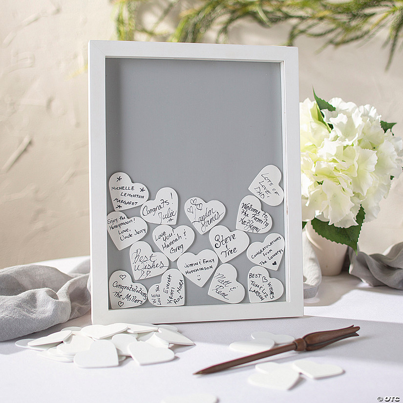 Drop Box Guest Book with Mini Heart-Shaped Cutouts - 101 Pc. Image