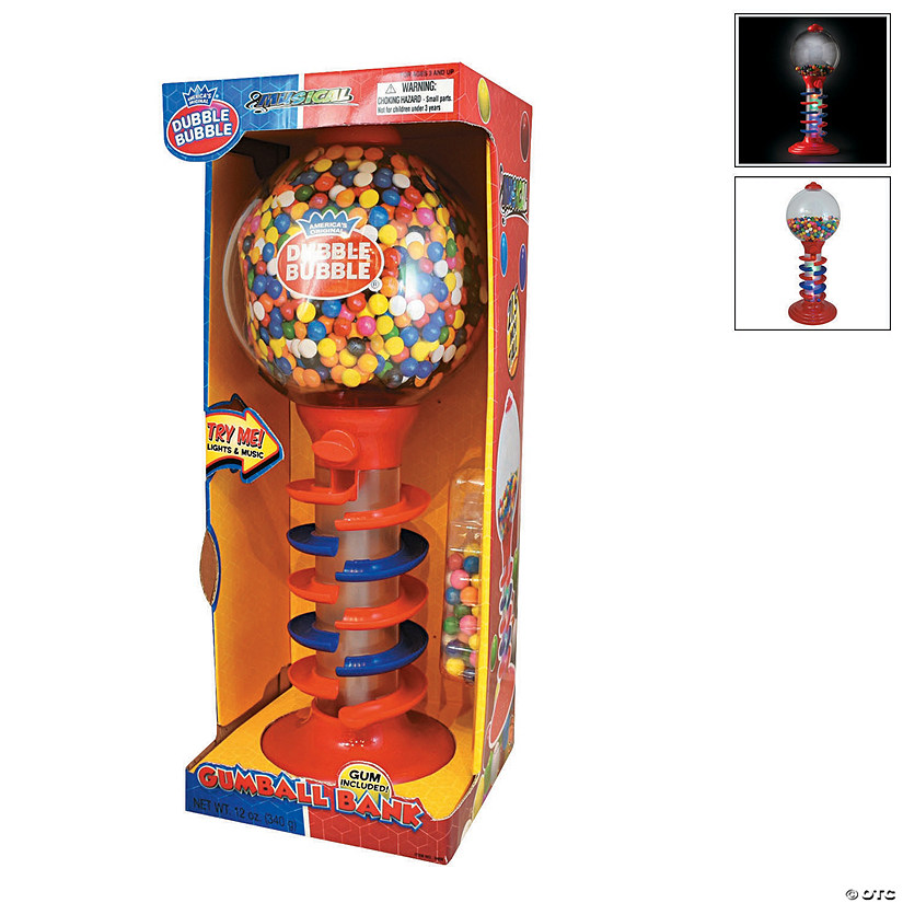 Dubble Bubble<sup>&#174;</sup> 2-in-1 Light & Sound Spiral Gumball Bank Image