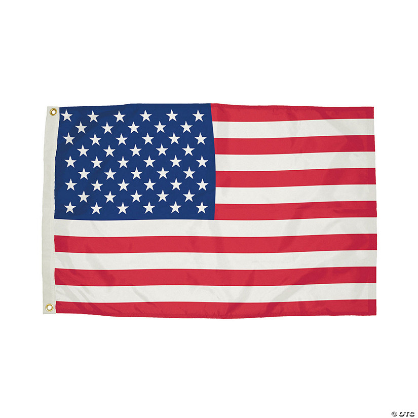 Durawavez Nylon Outdoor U.S. Flag with Heading & Grommets, 5' x 8' Image