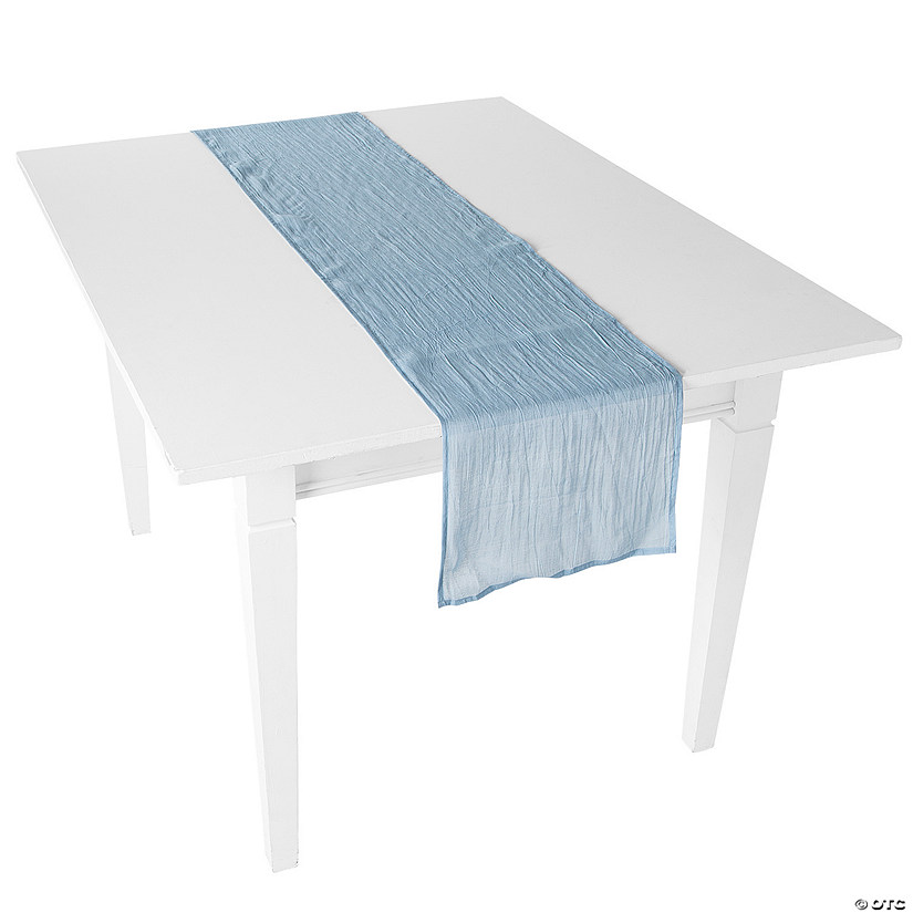 Dusty Blue Gauze Table Runners - 3 Pc. Image