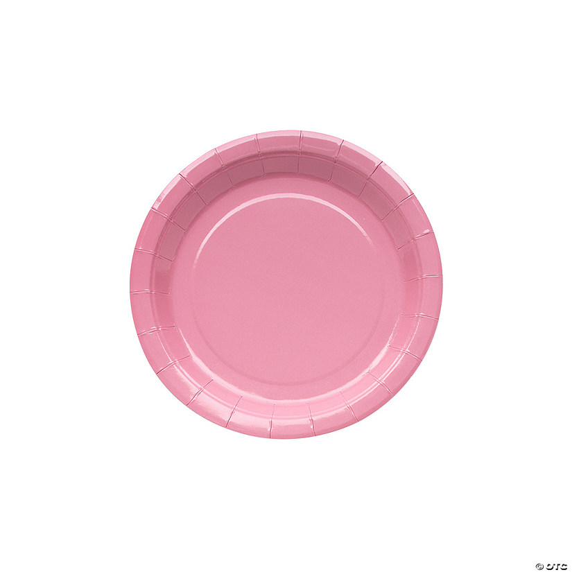 Dusty Rose Round Paper Dessert Plates - 24 Ct. Image