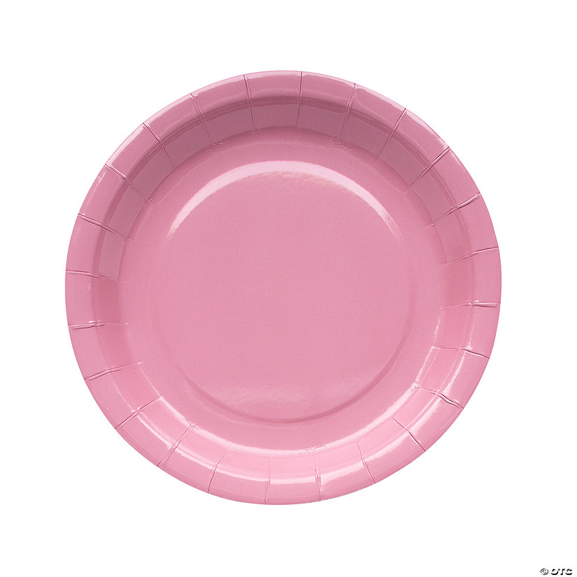 Dusty Rose Round Paper Dinner Plates - 24 Ct. Image
