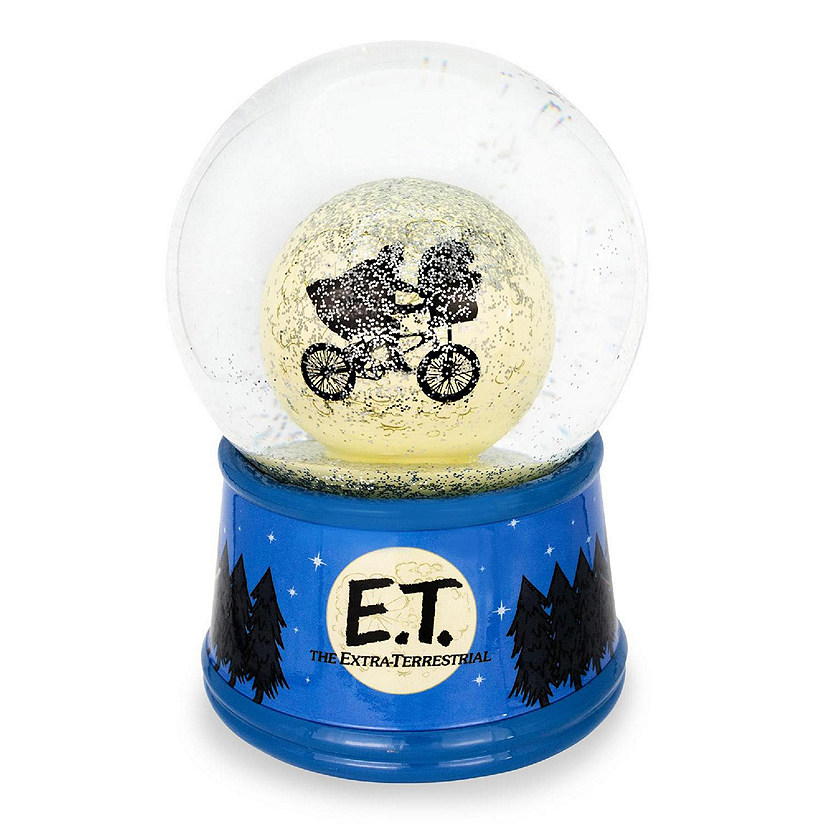 E.T. The Extra-Terrestrial Bike Moon Collectible Snow Globe  6 Inches Tall Image