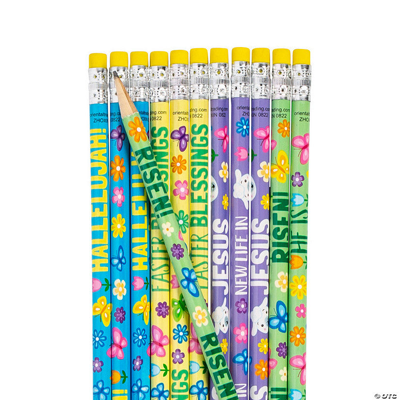 Easter Blessings Pencils - 24 Pc. Image