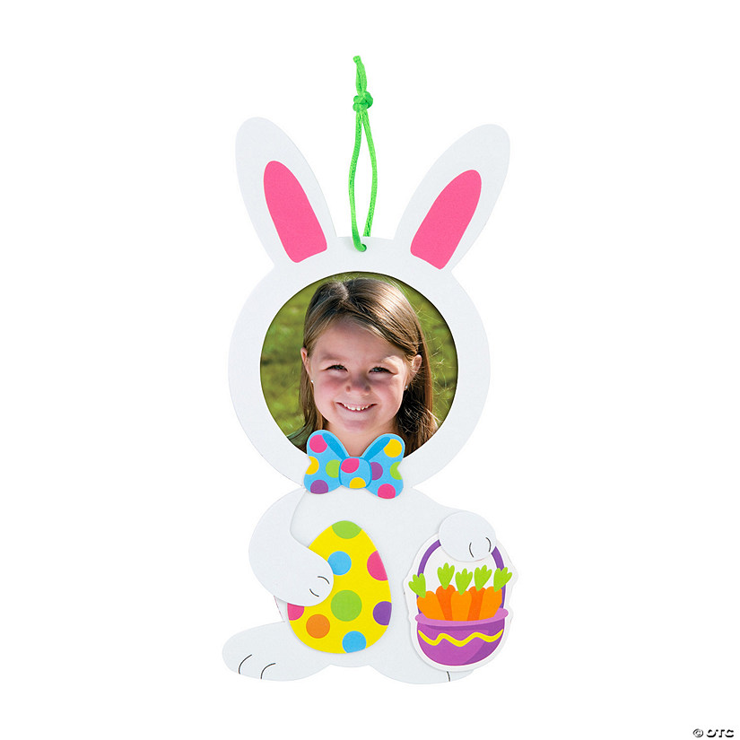 Easter Bunny Picture Frame Ornament Foam Craft Kit - Makes 12 Image
