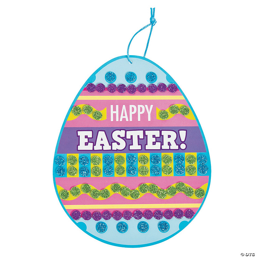 Easter Glitter Mosaic Sign Craft Kit Image