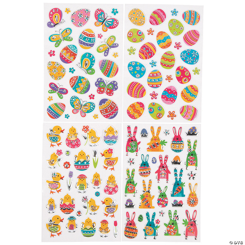 Easter Puffy Stickers - 12 Pc. Image