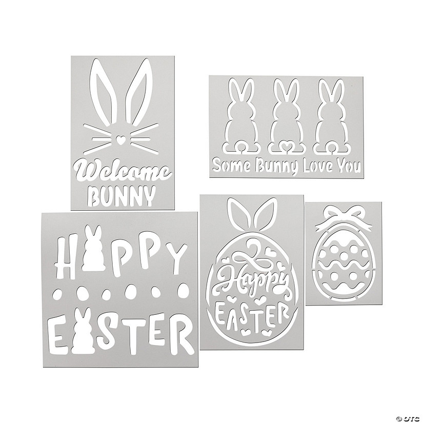 Easter Sign Stencils - 5 Pc. Image