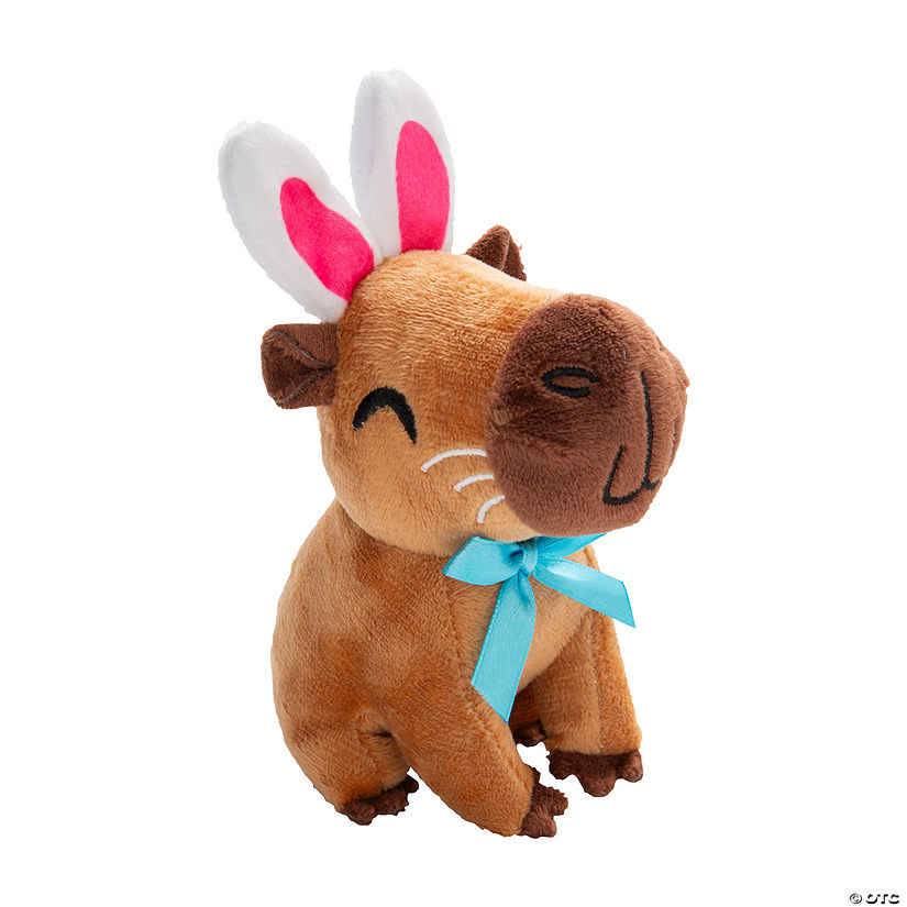 Easter Stuffed Capybara with Bunny Ears - 12 Pc. Image