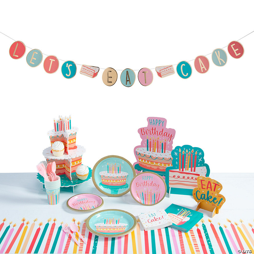Eat Cake Deluxe Tableware Kit for 8 Guests Image