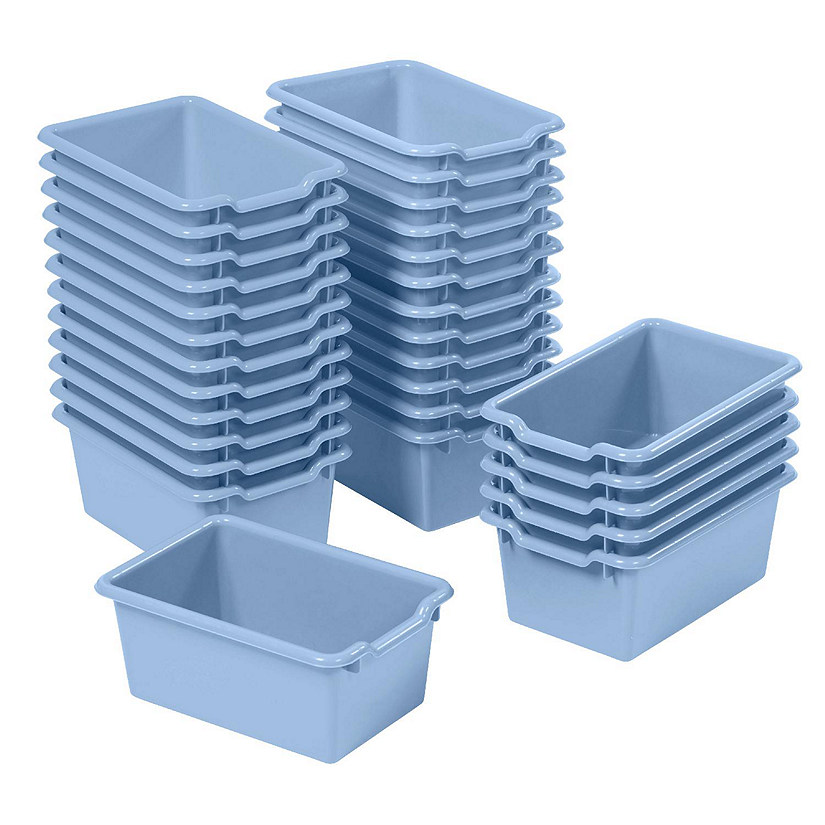 ECR4Kids Scoop Front Storage Bin, Multipurpose Organization, Powder Blue, 30-Piece Image