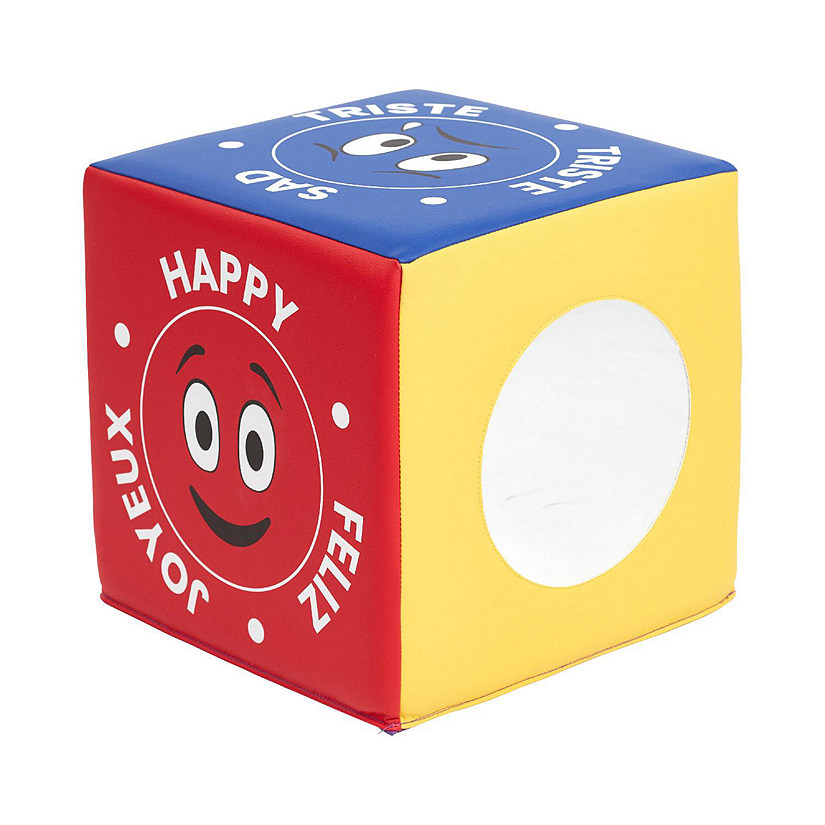 ECR4Kids SoftZone Emotion Cube with Mirror, Sensory Toy, Assorted Image