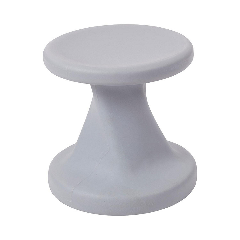 ECR4Kids Twist Wobble Stool, 14in Seat Height, Active Seating, Light Grey Image