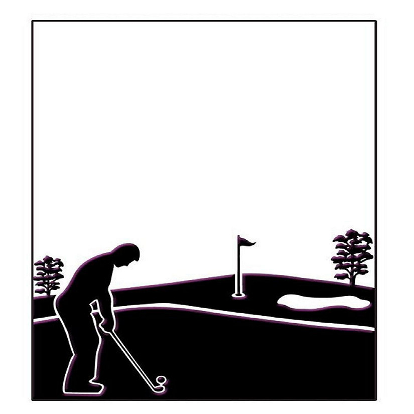 Ecstasy Crafts Embossing Folder  Golfing Day Size 5 x 7 Image